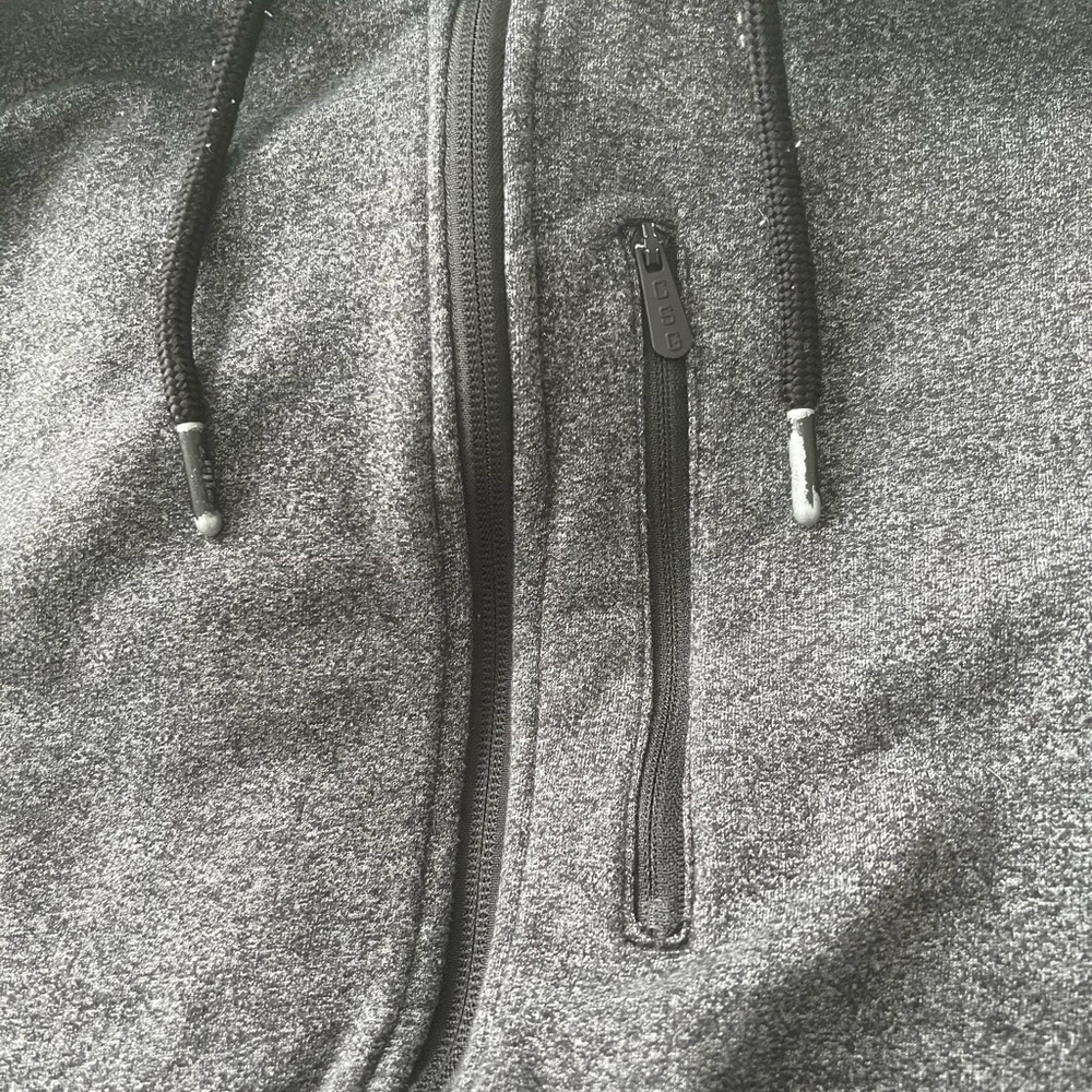 CSG Champs Sports Gear Men’s Dark Heather Gray Full Zip Up Hoodie - Picture 8 of 8
